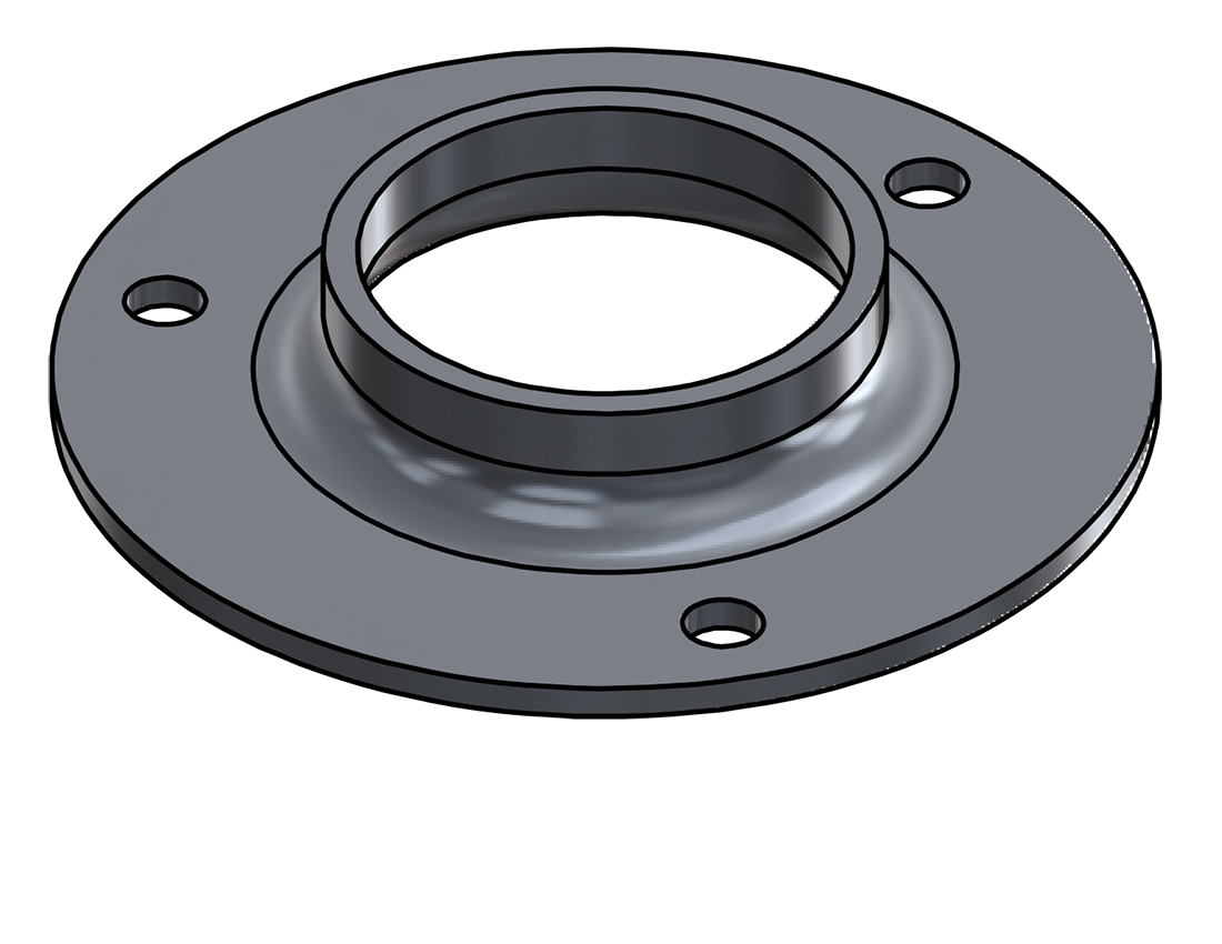 Picture of #FF1903-AL - ALUMINUM 1 1/2" PIPE FLAT FLANGE