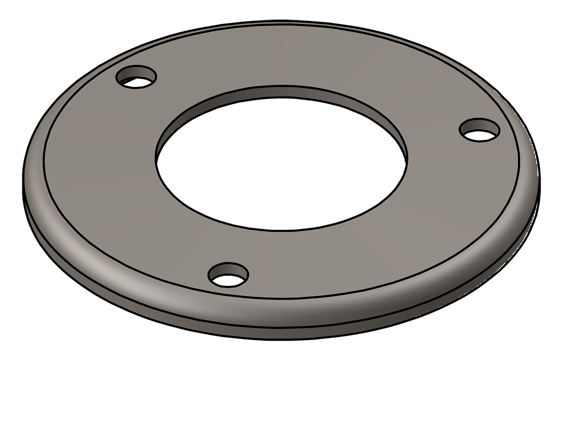 Picture of #RFF2003 - STEEL 2" TUBE RAISED FLUSH FLANGE