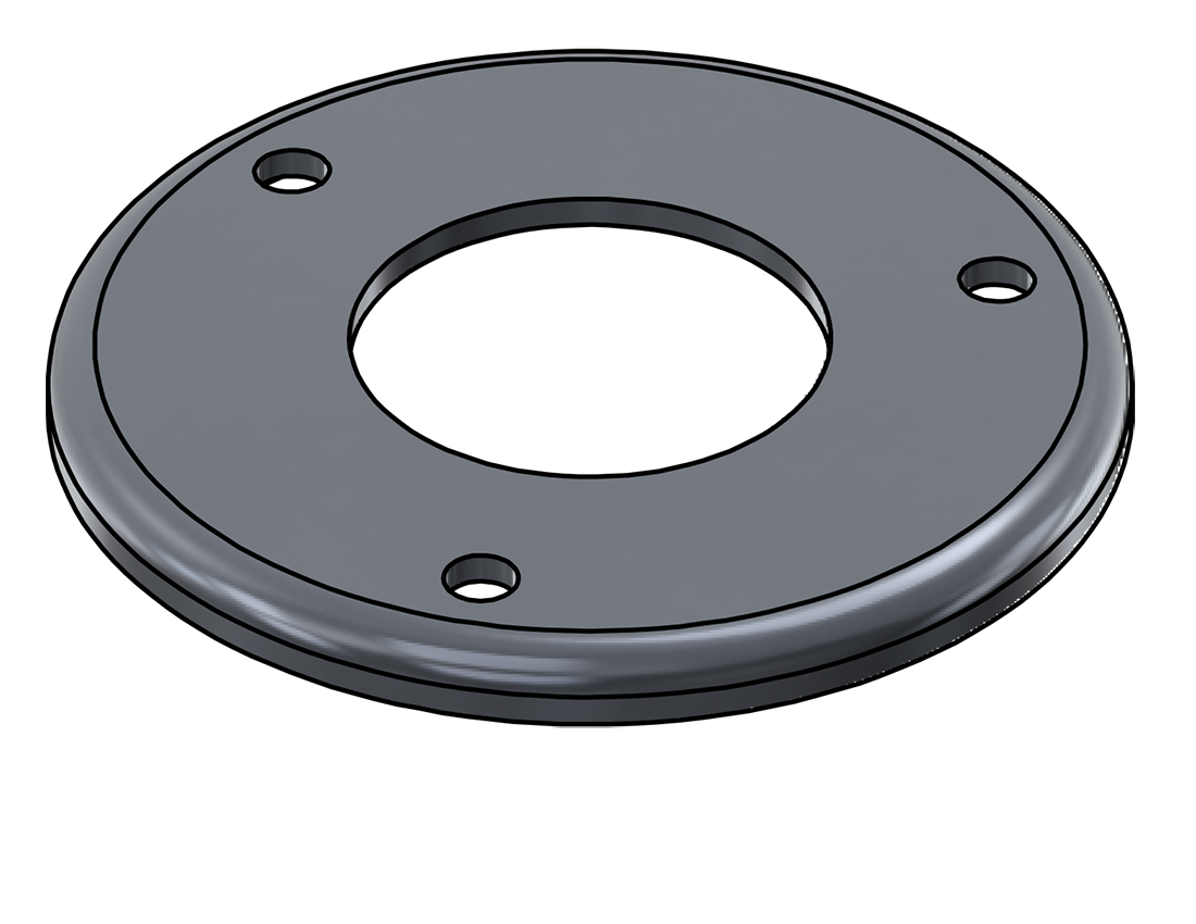 Picture of #RFF2003-AL - ALUMINUM 2" TUBE RAISED FLUSH FLANGE