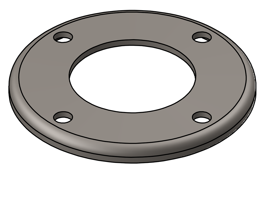 Picture of #RFF2504 - STEEL 2-1/2" TUBE RAISED FLUSH FLANGE