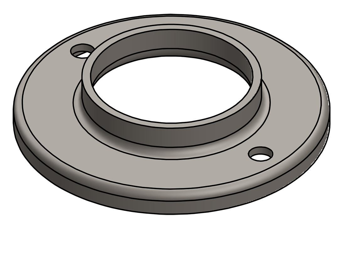 Picture of #RF2502 - STEEL 2 1/2" TUBE RAISED BASE FLANGE