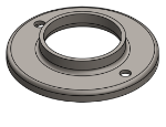 #RF2502 - STEEL 2 1/2" TUBE RAISED BASE FLANGE