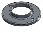 #RF2502-AL - ALUMINUM 2 1/2" TUBE RAISED BASE FLANGE