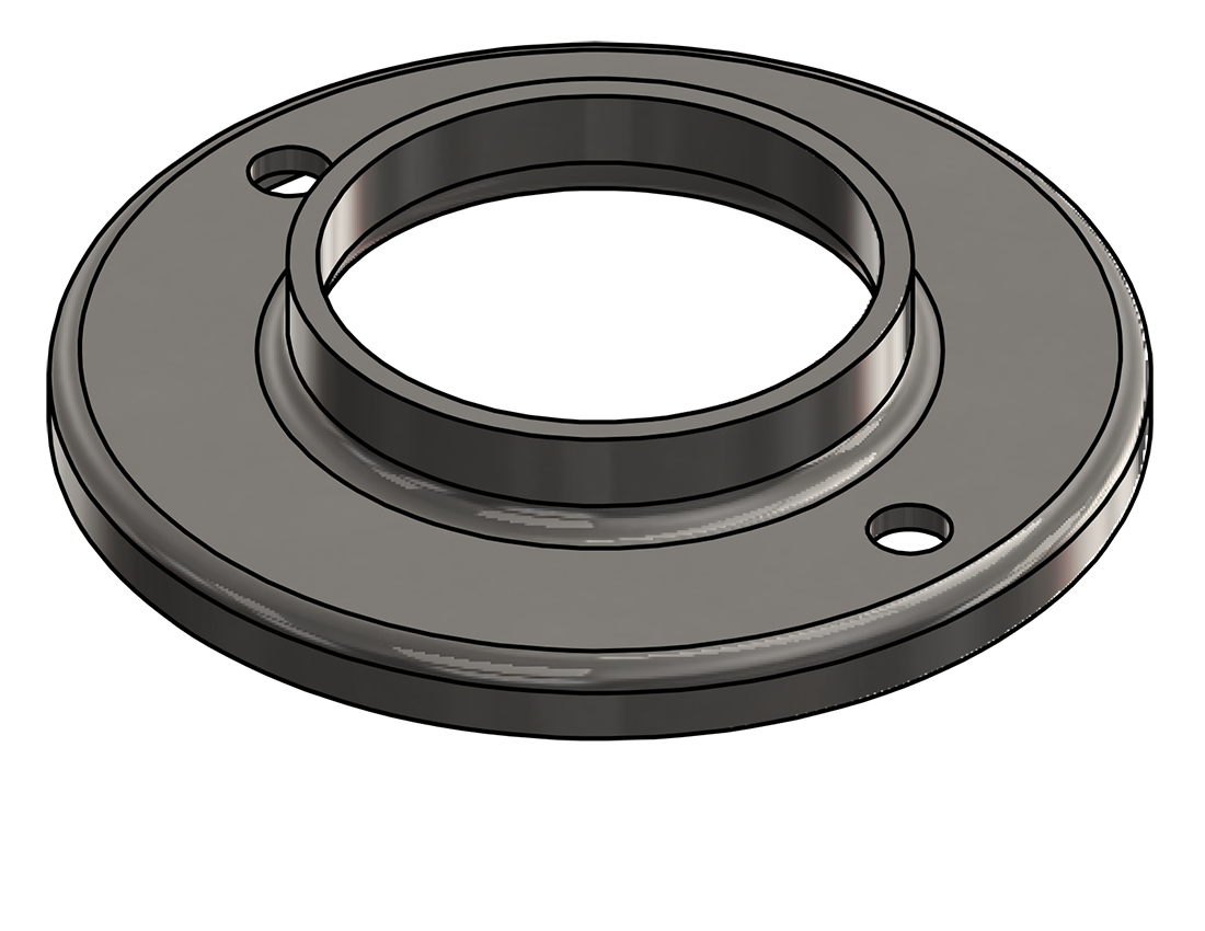 Picture of #RF2502-SS - STAINLESS STEEL 2 1/2" TUBE RAISED BASE FLANGE