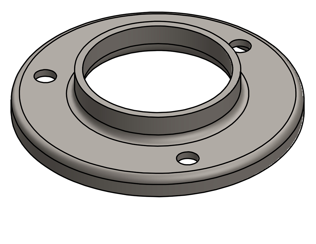 Picture of #RF2503 - STEEL 2 1/2" TUBE RAISED BASE FLANGE