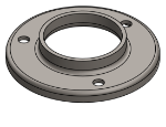 #RF2503 - STEEL 2 1/2" TUBE RAISED BASE FLANGE