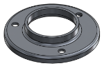 #RF2503-AL - ALUMINUM 2 1/2" TUBE RAISED BASE FLANGE