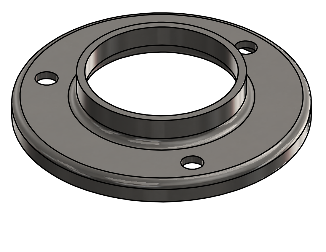 Picture of #RF2503-SS - STAINLESS STEEL 2 1/2" TUBE RAISED BASE FLANGE