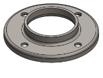 #RF2504 - STEEL 2 1/2" TUBE RAISED BASE FLANGE