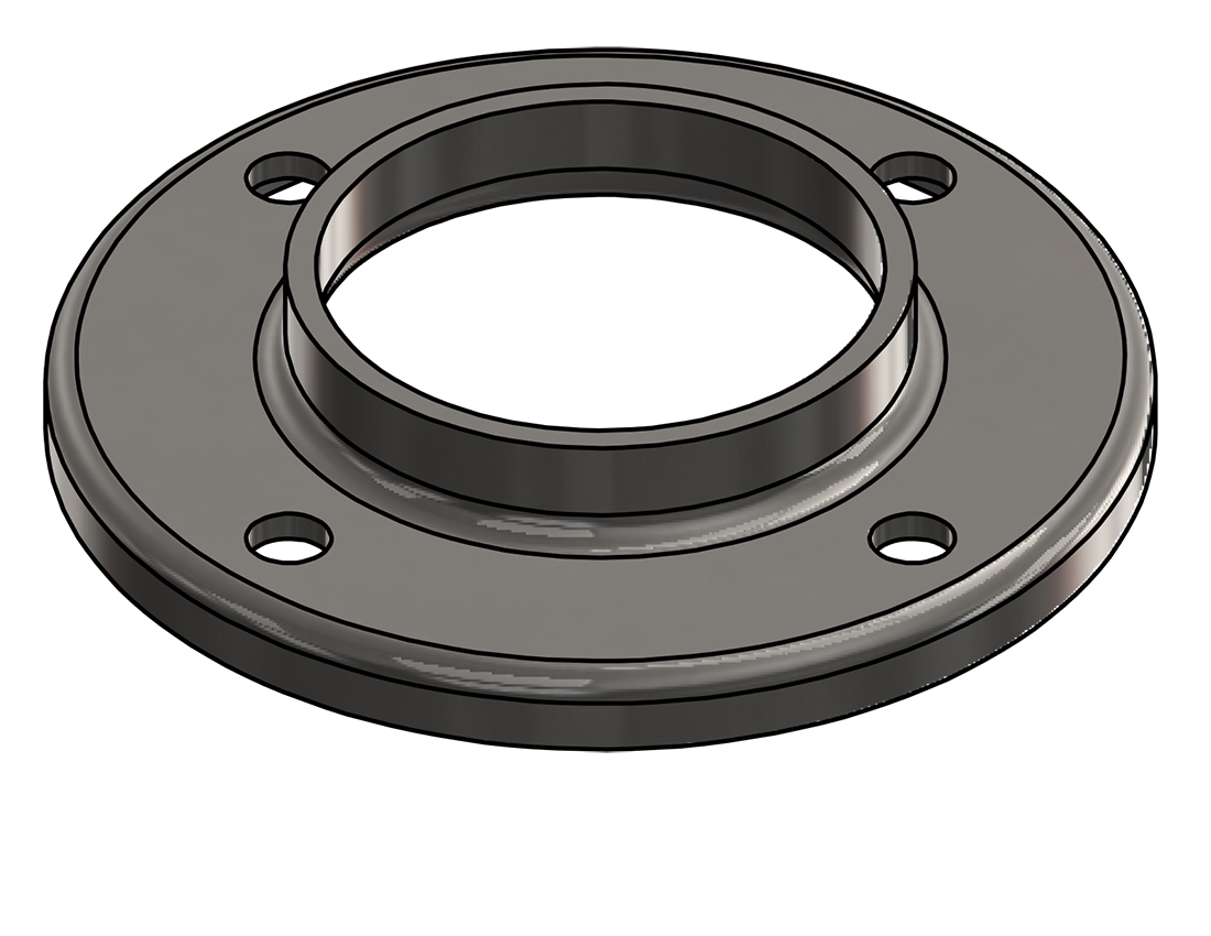 Picture of #RF2504-SS - STAINLESS STEEL 2 1/2" TUBE RAISED BASE FLANGE