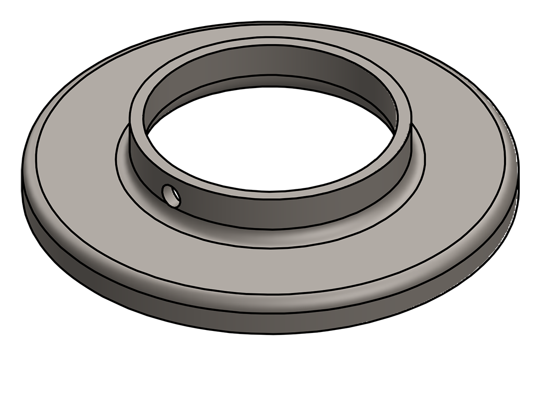 Picture of #RF2505 - STEEL 2 1/2" TUBE RAISED BASE FLANGE