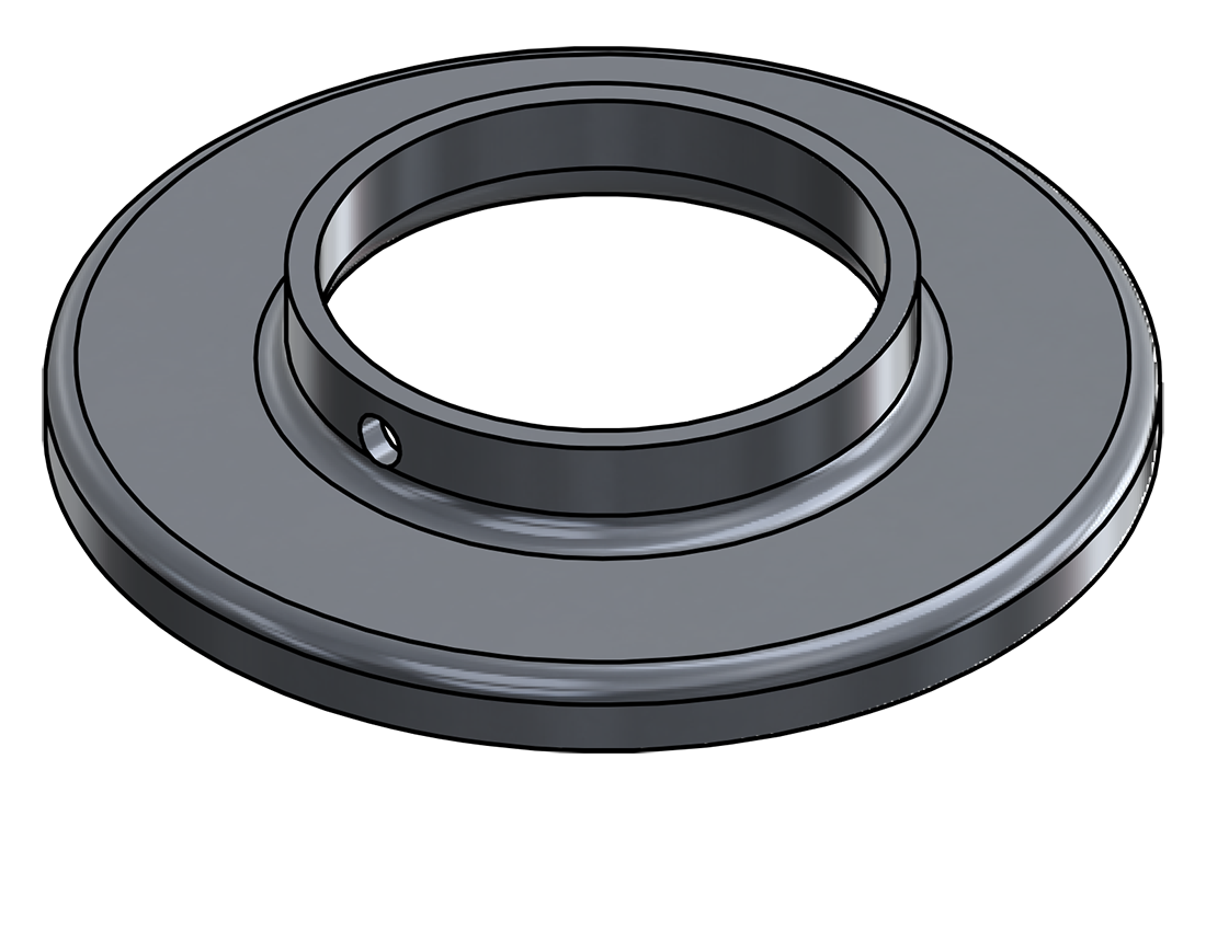 Picture of #RF2505-AL - ALUMINUM 2 1/2" TUBE RAISED BASE FLANGE