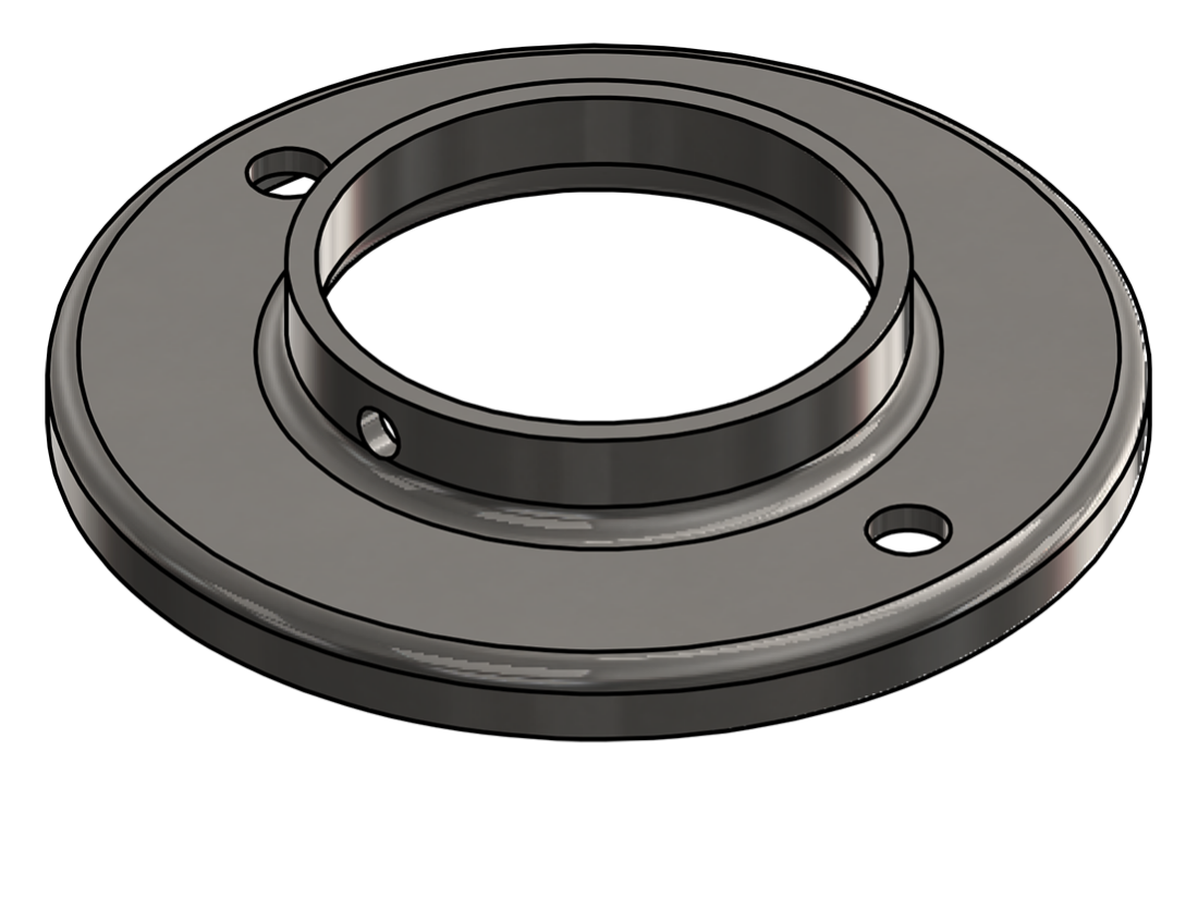 Picture of #RF2506-SS - STAINLESS STEEL 2 1/2" TUBE RAISED BASE FLANGE