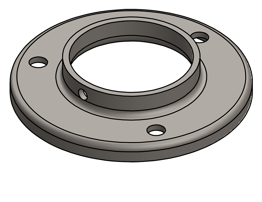 Picture of #RF2507 - STEEL 2 1/2" TUBE RAISED BASE FLANGE