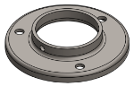 #RF2507 - STEEL 2 1/2" TUBE RAISED BASE FLANGE