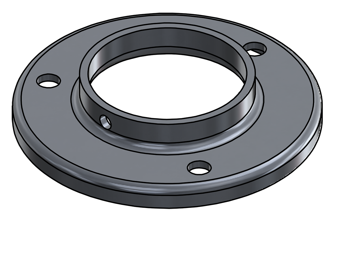 Picture of #RF2507-AL - ALUMINUM 2 1/2" TUBE RAISED BASE FLANGE