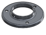 #RF2507-AL - ALUMINUM 2 1/2" TUBE RAISED BASE FLANGE