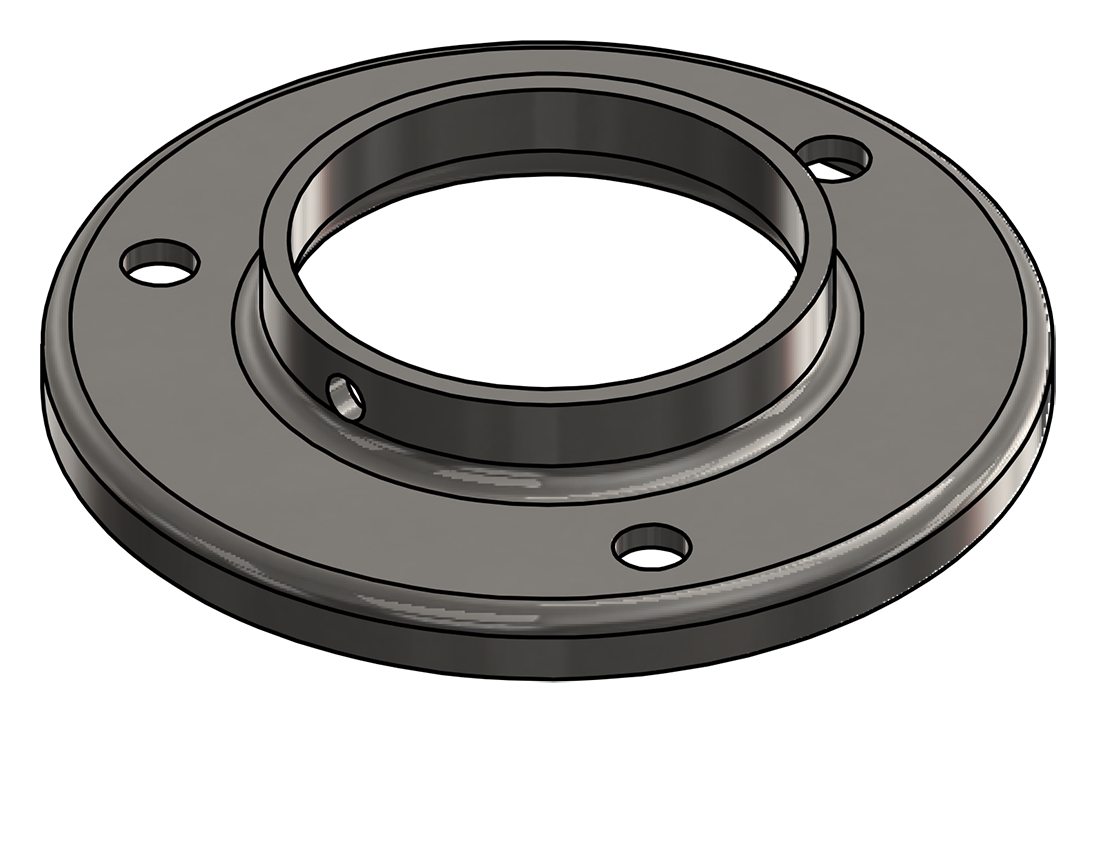 Picture of #RF2507-SS - STAINLESS STEEL 2 1/2" TUBE RAISED BASE FLANGE