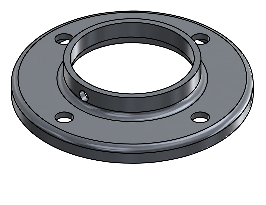 Picture of #RF2508-AL - ALUMINUM 2 1/2" TUBE RAISED BASE FLANGE