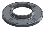 #RF2508-AL - ALUMINUM 2 1/2" TUBE RAISED BASE FLANGE