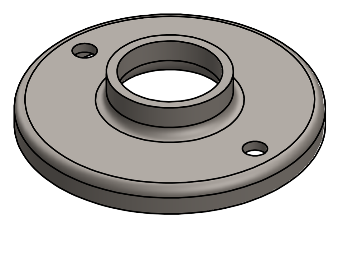 Picture of #RF1322 - STEEL 1" PIPE RAISED BASE FLANGE