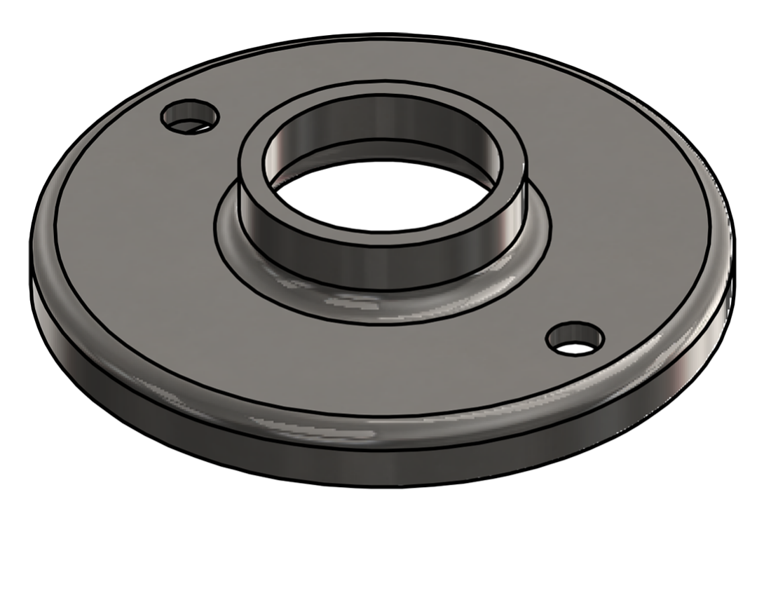 Picture of #RF1322-SS - STAINLESS STEEL 1" PIPE RAISED BASE FLANGE