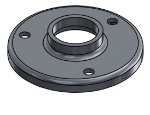 #RF1323-AL - ALUMINUM 1" PIPE RAISED BASE FLANGE