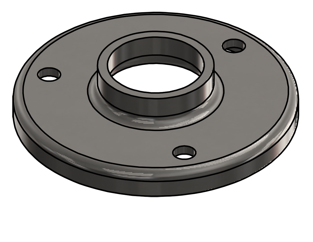 Picture of #RF1323-SS - STAINLESS STEEL 1" PIPE RAISED BASE FLANGE