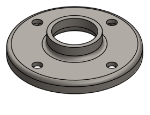 #RF1324 - STEEL 1" PIPE RAISED BASE FLANGE