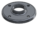 #RF1324-AL - ALUMINUM 1" PIPE RAISED BASE FLANGE