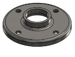 #RF1324-SS - STAINLESS STEEL 1" PIPE RAISED BASE FLANGE