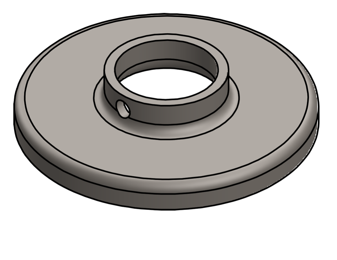 Picture of #RF1325 - STEEL 1" PIPE RAISED BASE FLANGE