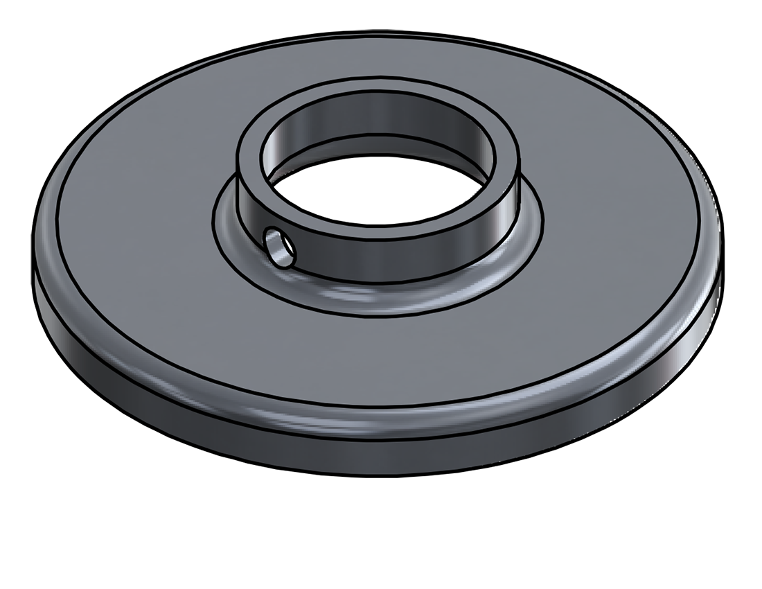 Picture of #RF1325-AL - ALUMINUM 1" PIPE RAISED BASE FLANGE