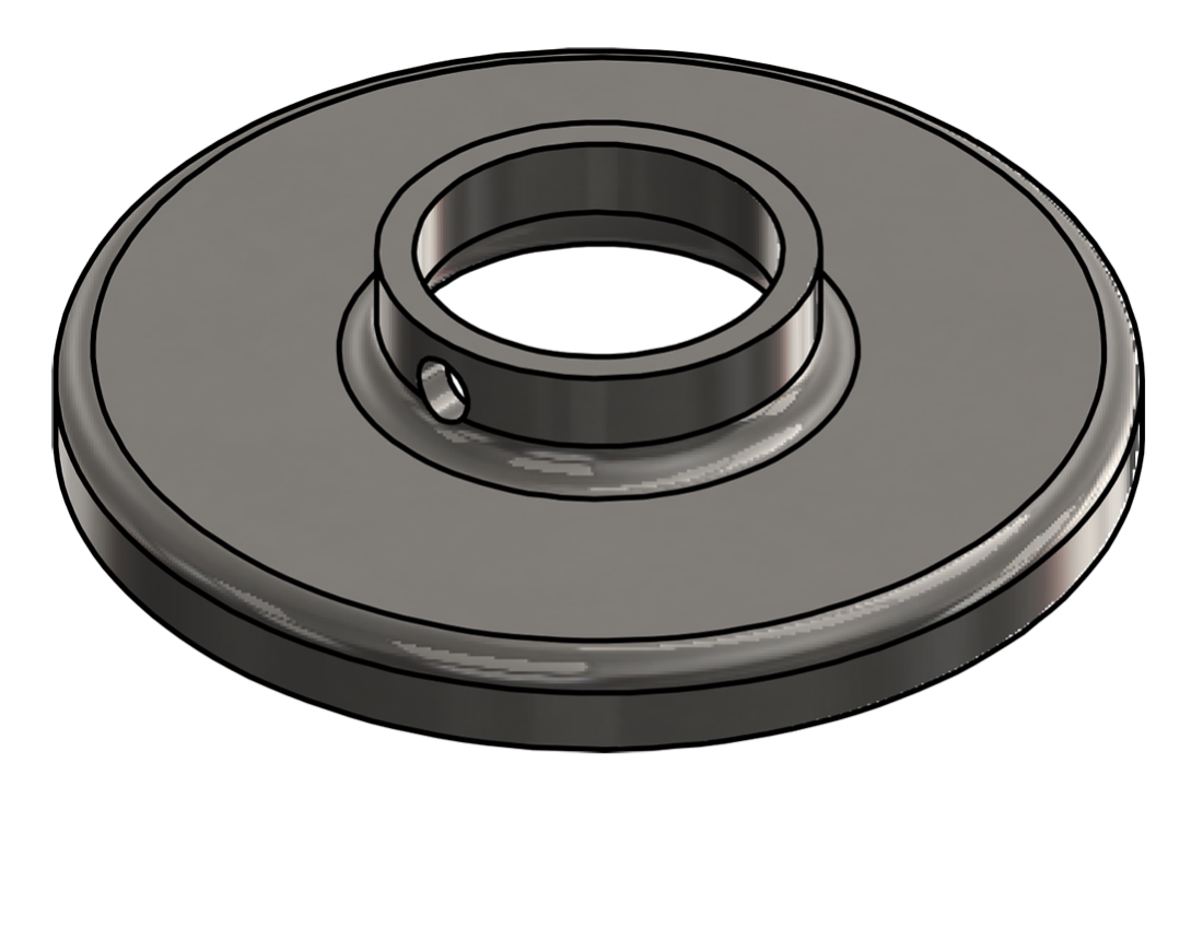 Picture of #RF1325-SS - STAINLESS STEEL 1" PIPE RAISED BASE FLANGE