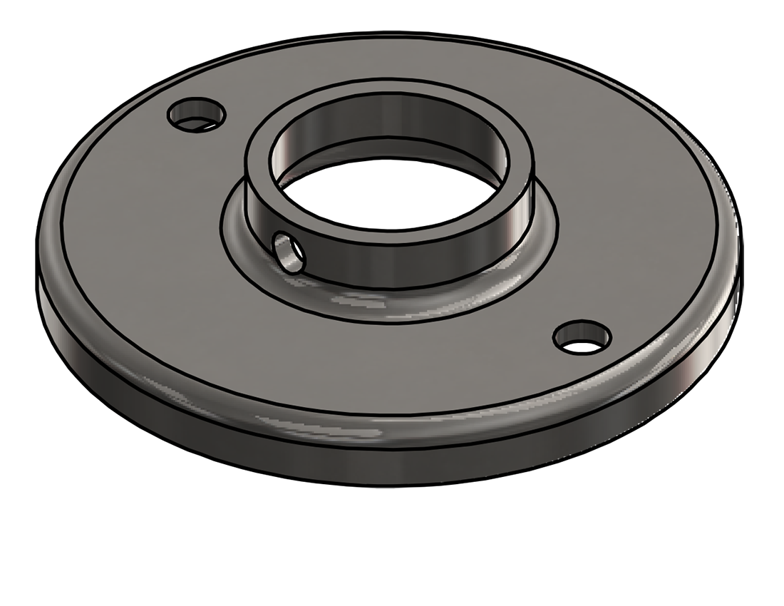 Picture of #RF1326-SS - STAINLESS STEEL 1" PIPE RAISED BASE FLANGE