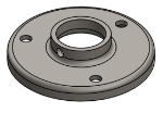 #RF1327 - STEEL 1" PIPE RAISED BASE FLANGE