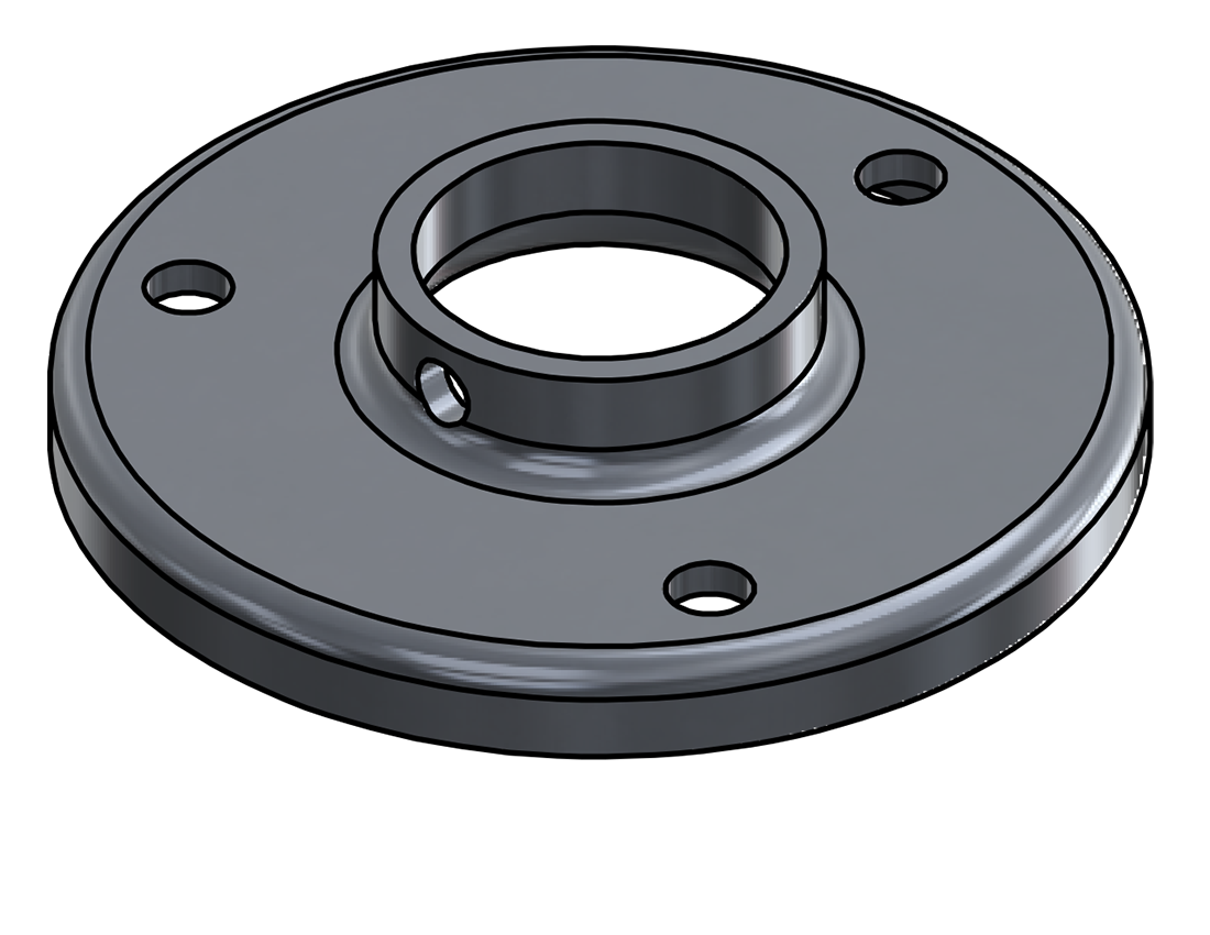 Picture of #RF1327-AL - ALUMINUM 1" PIPE RAISED BASE FLANGE