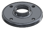 #RF1328-AL - ALUMINUM 1" PIPE RAISED BASE FLANGE