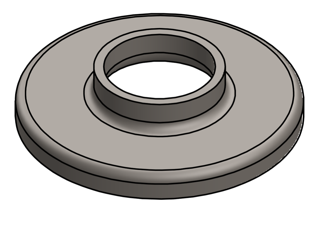 Picture of #RF1500 - STEEL 1 1/2" TUBE RAISED BASE FLANGE