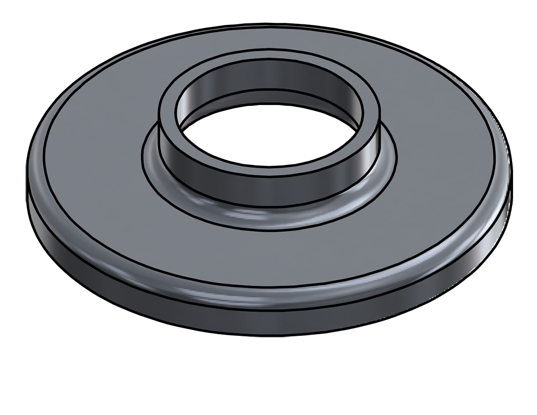 Picture of #RF1500-AL - ALUMINUM 1-1/2" TUBE RAISED BASE FLANGE