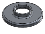 #RF1500-AL - ALUMINUM 1-1/2" TUBE RAISED BASE FLANGE