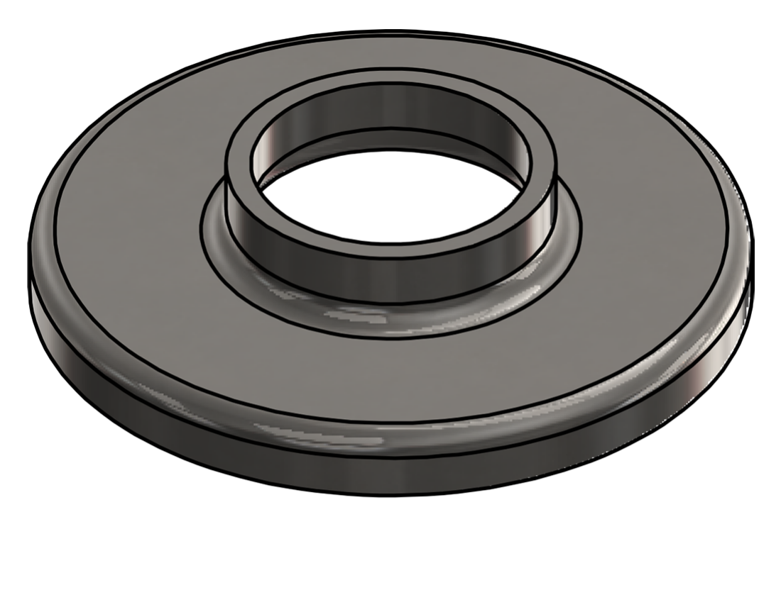 Picture of #RF1500-SS - STAINLESS STEEL 1 1/2" TUBE RAISED BASE FLANGE