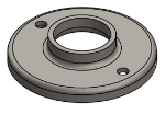 #RF1502 - STEEL 1 1/2" TUBE RAISED BASE FLANGE