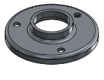 #RF1503-AL - ALUMINUM 1-1/2" TUBE RAISED BASE FLANGE