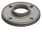 #RF1504 - STEEL 1 1/2" TUBE RAISED BASE FLANGE