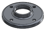 #RF1504-AL - ALUMINUM 1-1/2" TUBE RAISED BASE FLANGE