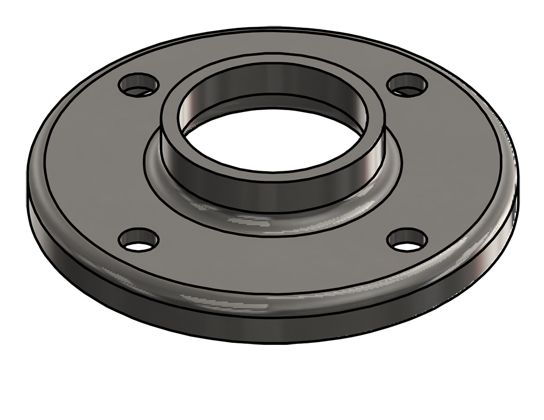 Picture of #RF1504-SS - STAINLESS STEEL 1 1/2" TUBE RAISED BASE FLANGE