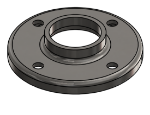 #RF1504-SS - STAINLESS STEEL 1 1/2" TUBE RAISED BASE FLANGE