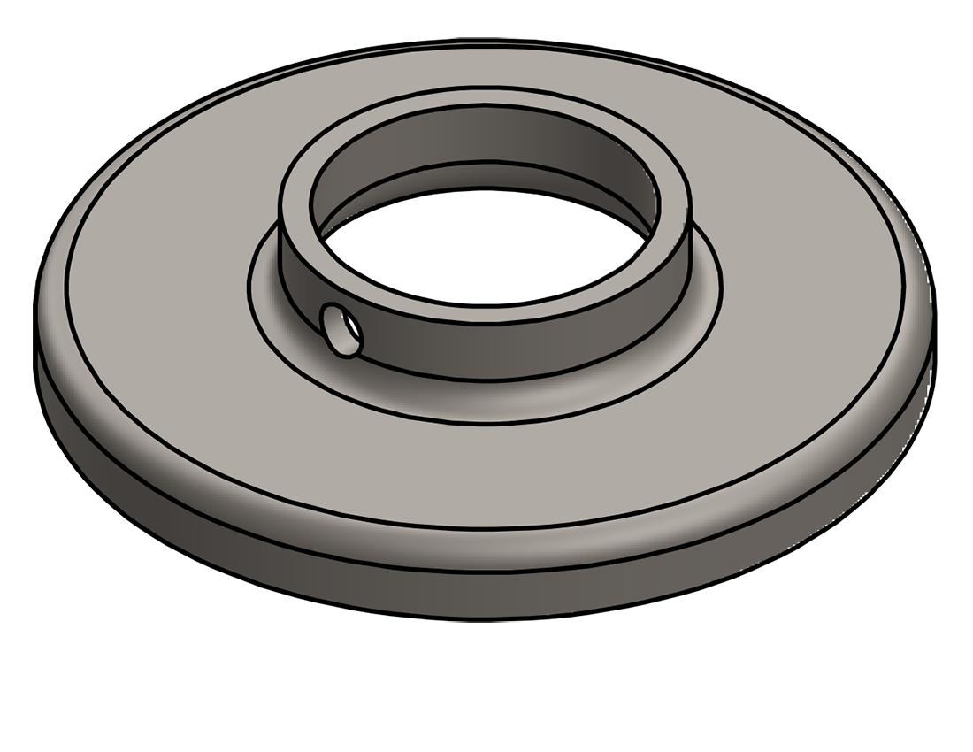 Picture of #RF1505 - STEEL 1 1/2" TUBE RAISED BASE FLANGE