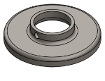 #RF1505 - STEEL 1 1/2" TUBE RAISED BASE FLANGE